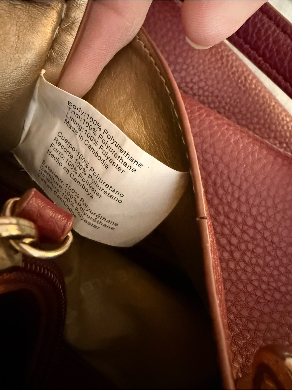 Vintage Liz Claiborne Structured Top Handle Tote Leather Bag in Rich Chocolate - Picture 6 of 6